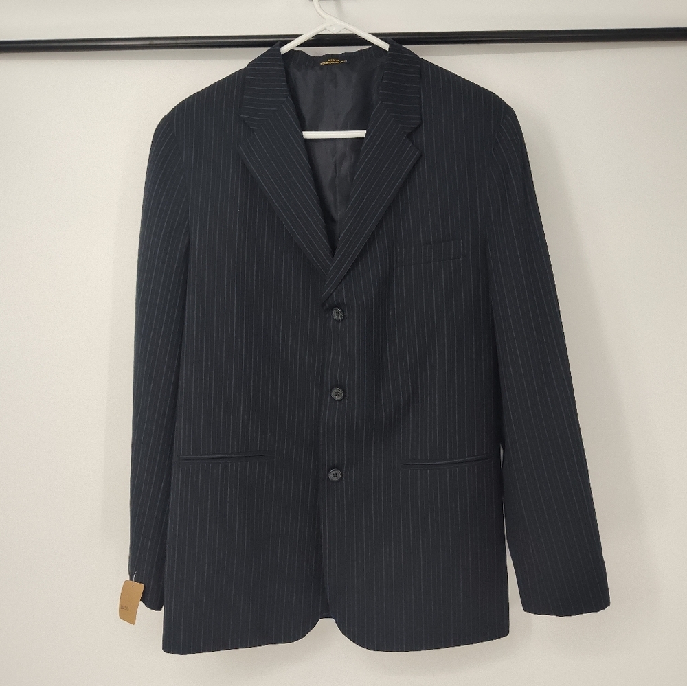 Van Heusen Navy Pinstripe Blazer Size Boys 20Reg